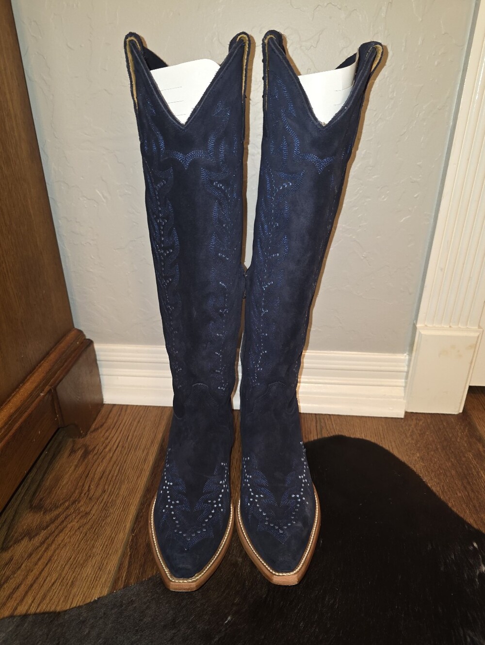 Old Gringo Blue Suede Tall Jager Boots, Women's 7.5 (Fit Like Mayra's) - Picture 5 of 16